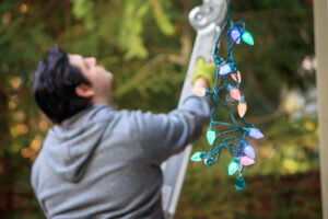 Read more about the article Oh Christmas Lights, Oh Christmas Lights: Tips for Hanging Them on Your Gutters